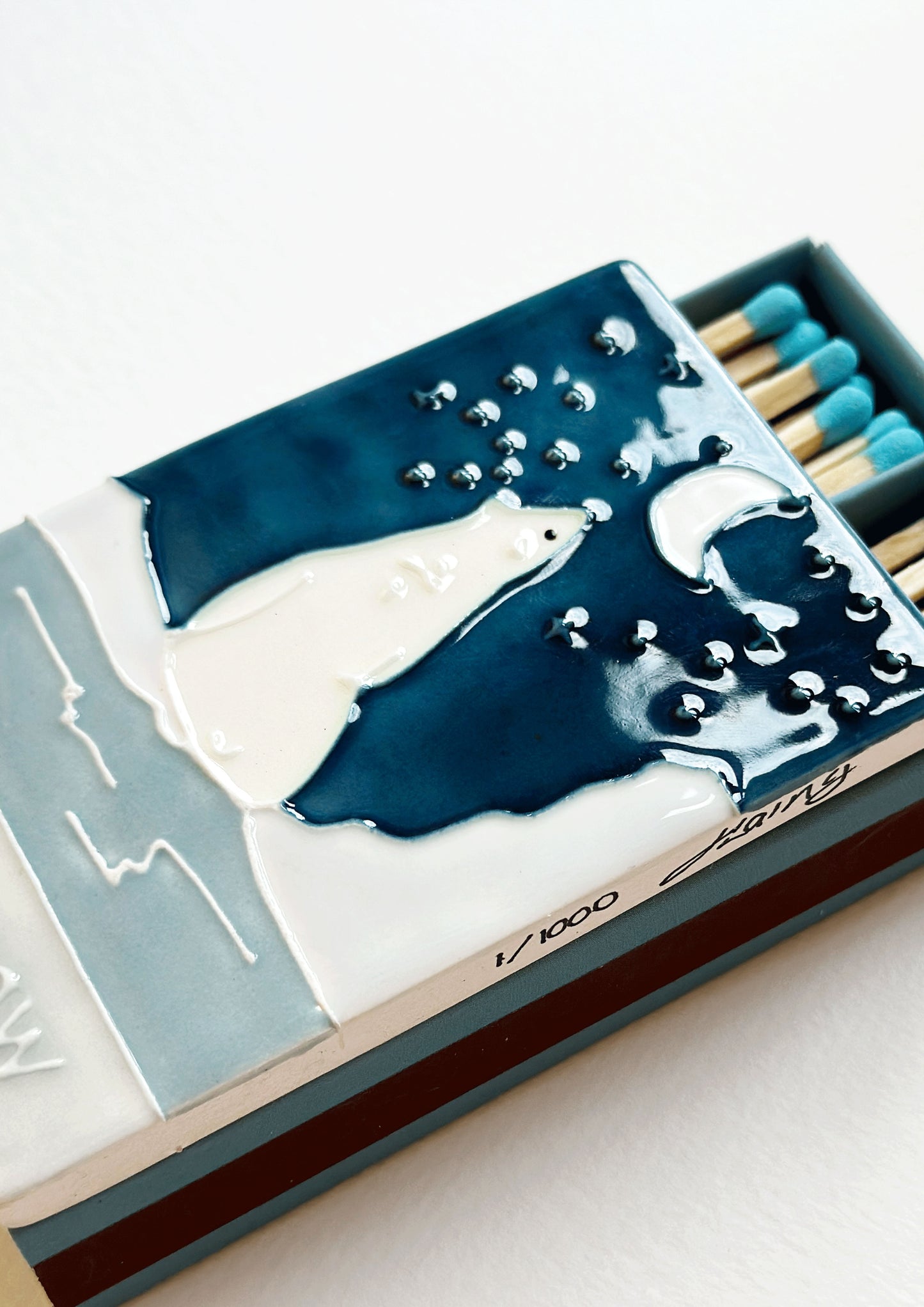 Let it Snow Ceramic Matchbox