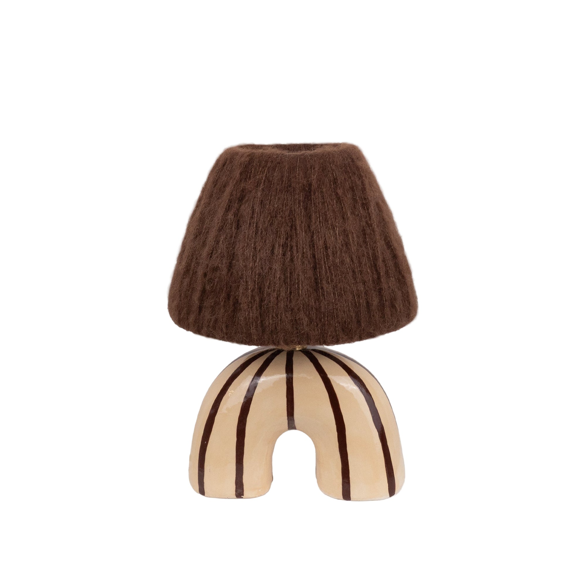 'Me' Table Lamp - Brown Stripes
