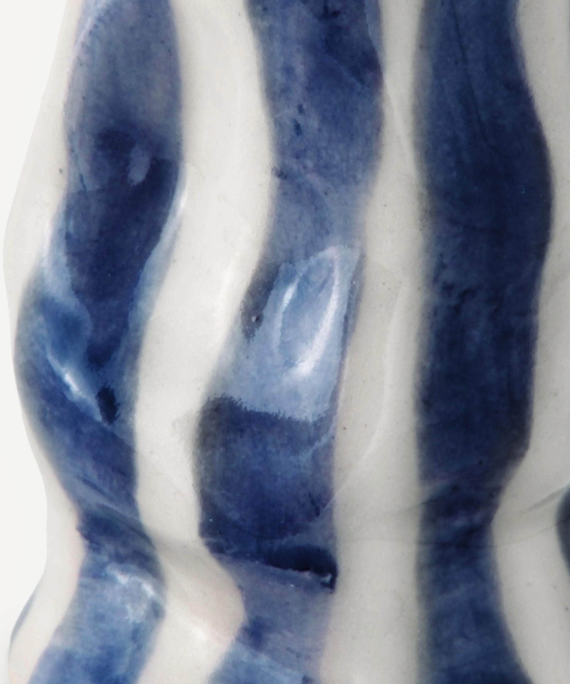 Navy Candy Stripe Candle Holder