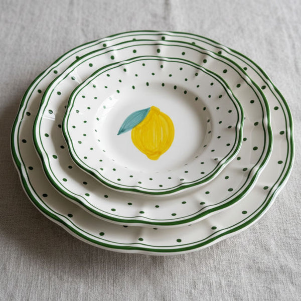 Plumetis Plate Lemon Green - 25cm