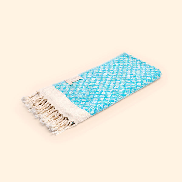 Modern Love Pure Cotton Bath Towel In Powder Blue