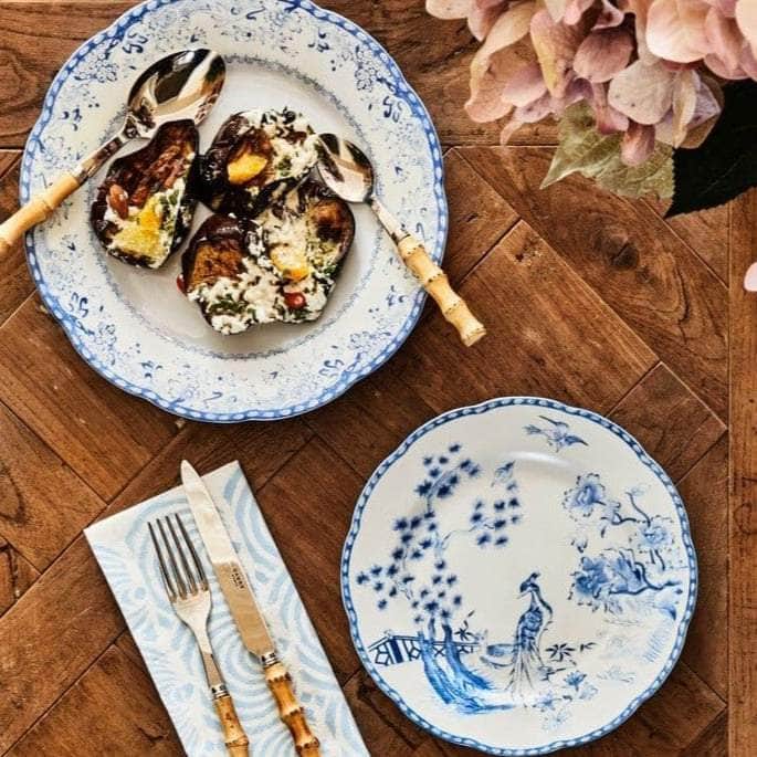 Virginia Blue and White Dinner Plates | Set of 4
