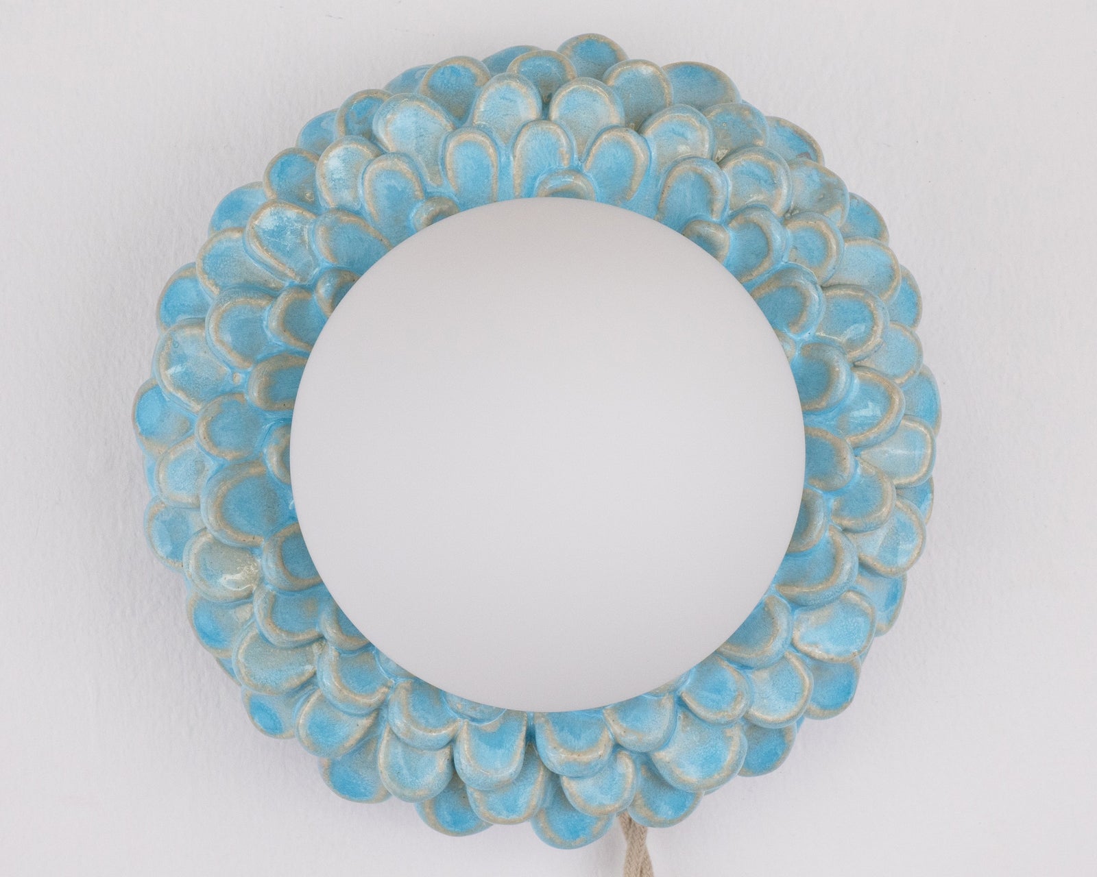 'Petal' Wall Light - Glossy Light Blue