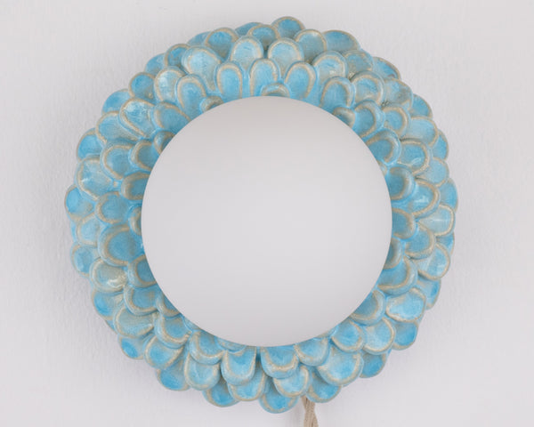 'Petal' Wall Light - Glossy Light Blue
