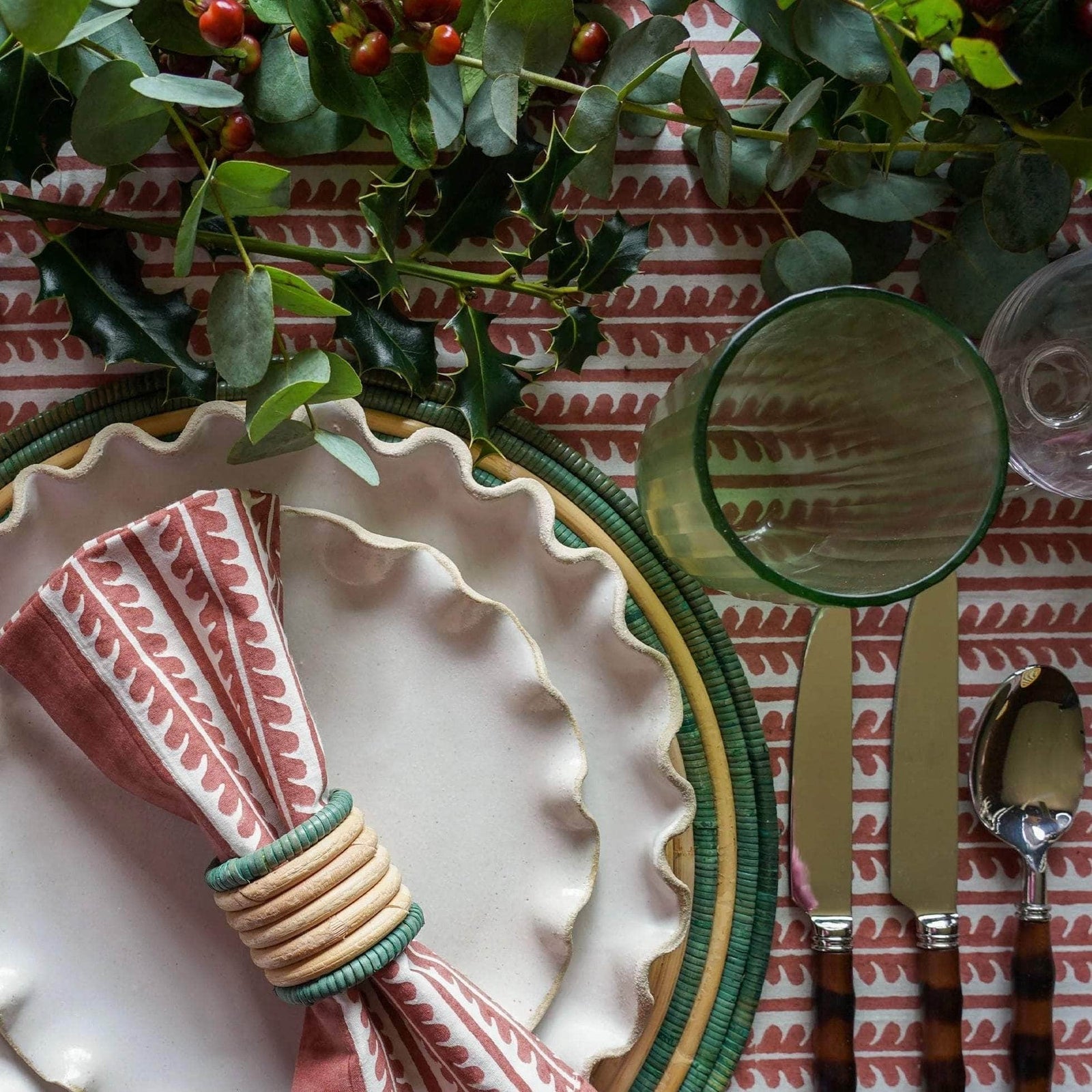 Bel Napkins, Set Of Four - Red