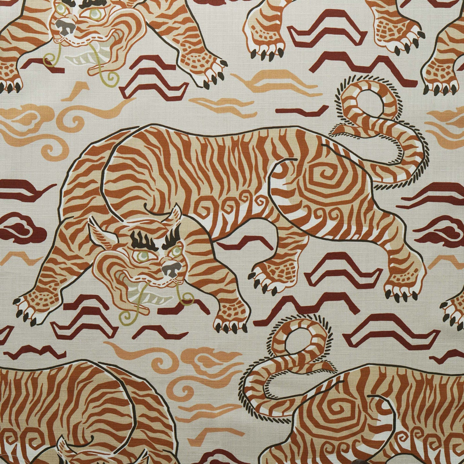 Tigers of Tibet Fabric