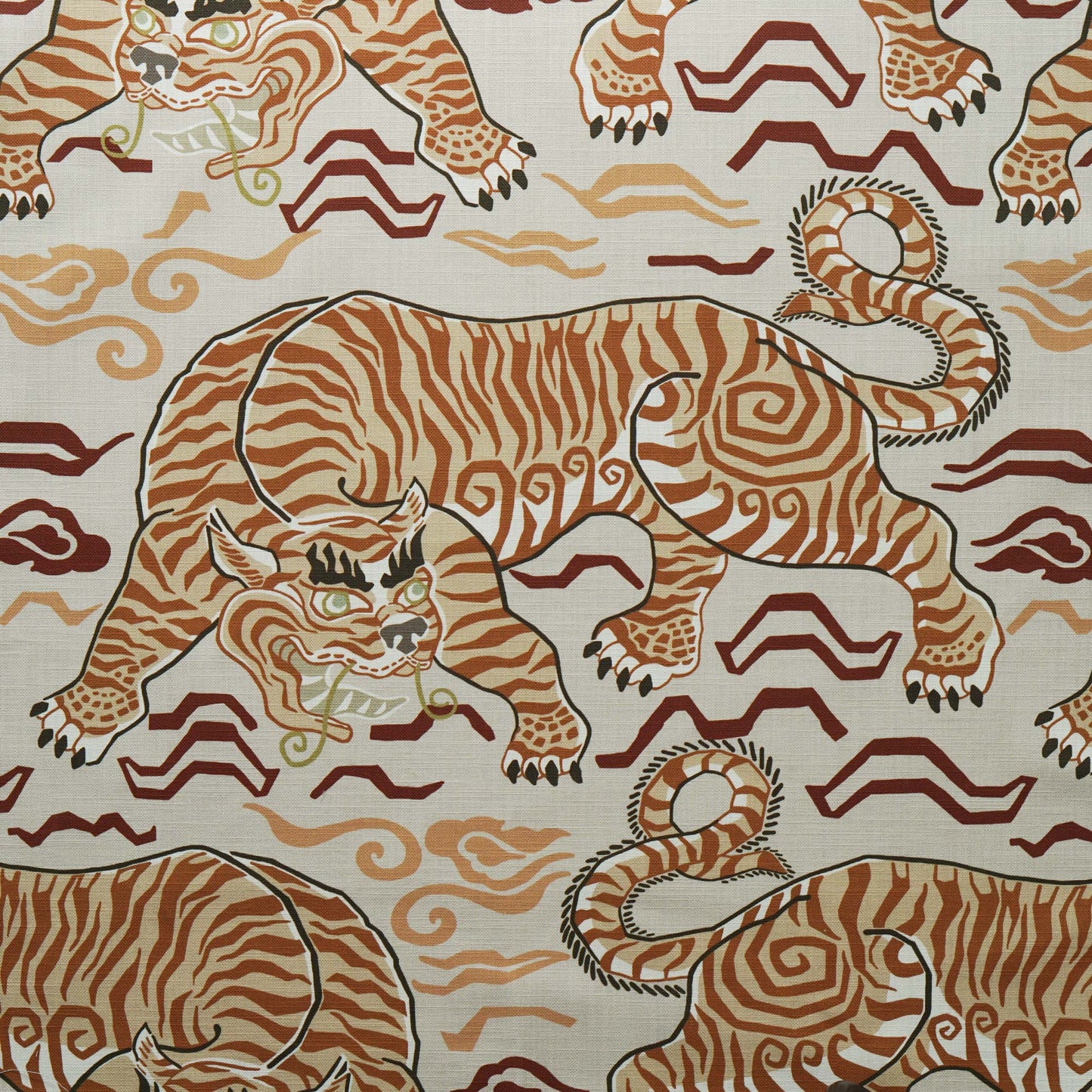 Tigers of Tibet Fabric