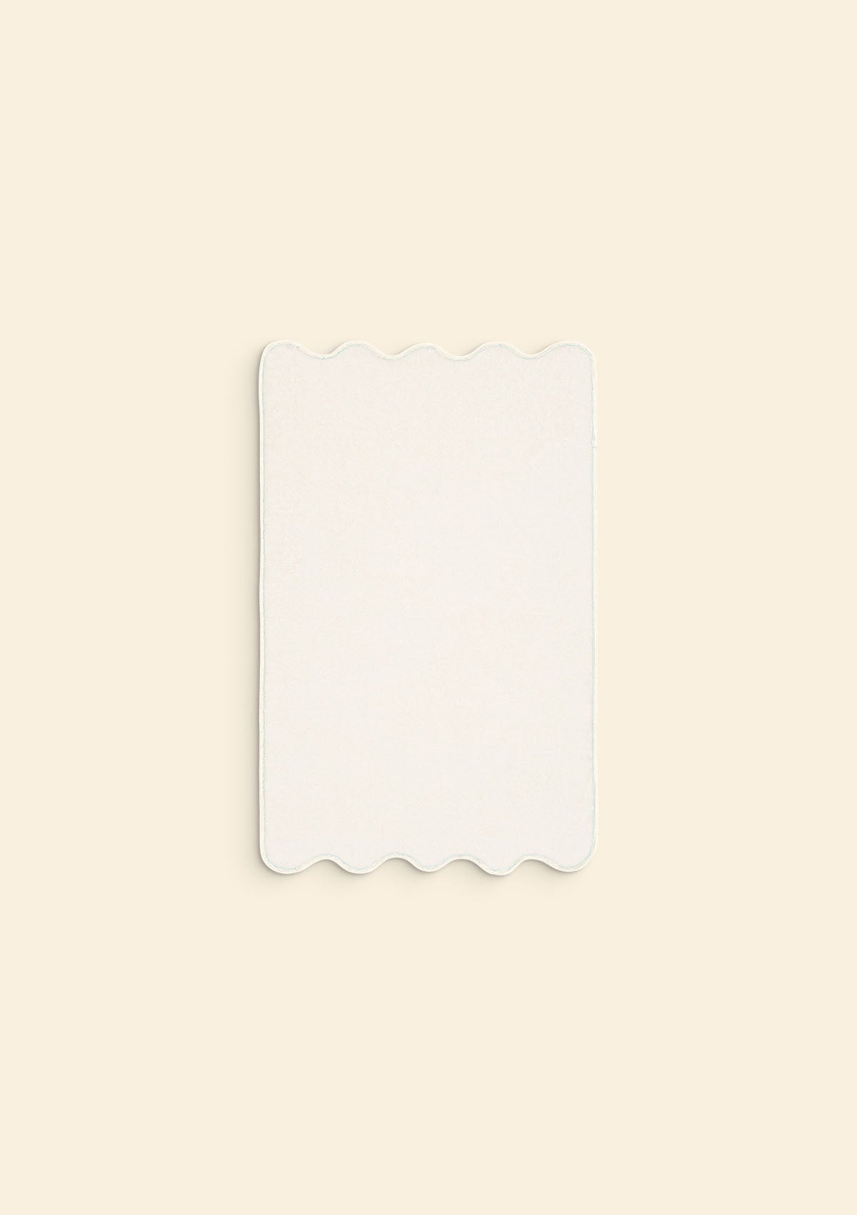Ivory Cotton Wavy Bath Mat