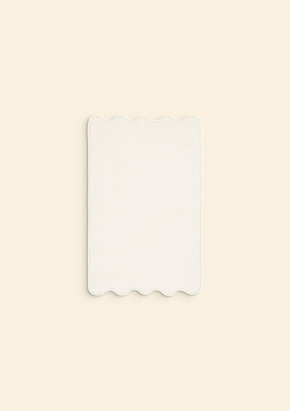 Ivory Cotton Wavy Bath Mat