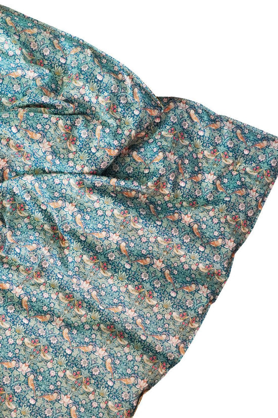 Reversible Heirloom Quilt Made With Liberty Fabric Strawberry Thief & Capel Mustard