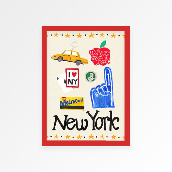 New York Travel Trinket Hand Painted Print