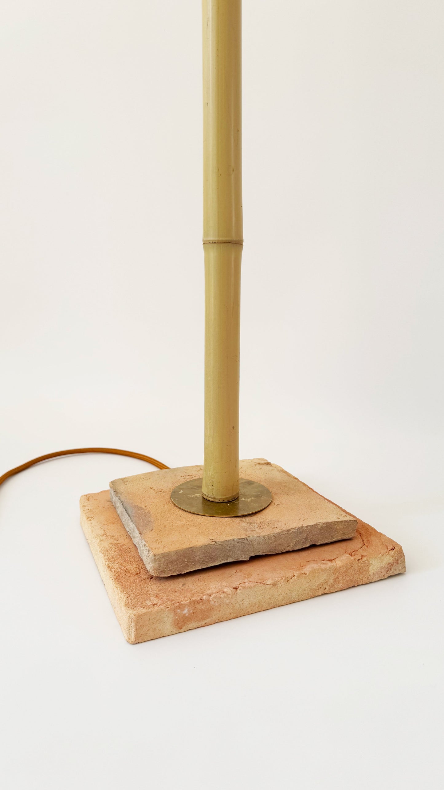 Bamboo and Terracotta Lollipop Floor Lamp