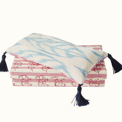 Ikat Bagru Lavender Eye Cushion Pink