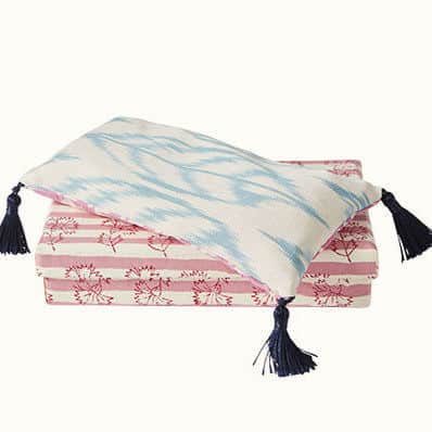 Ikat Bagru Lavender Eye Cushion Pink