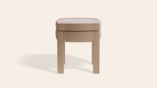 Piero Footstool, Rose Linen