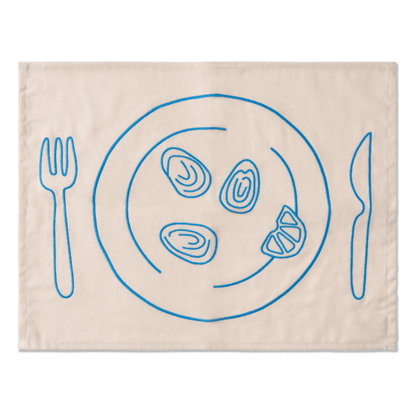 Placemats Embroidered Plates - Set of 2