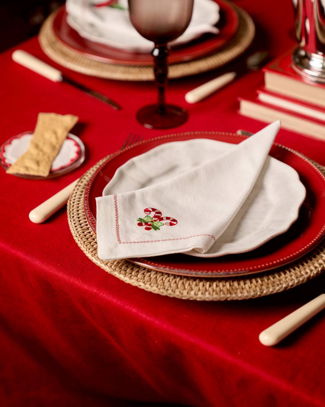 Christmas Candy Cane Napkin