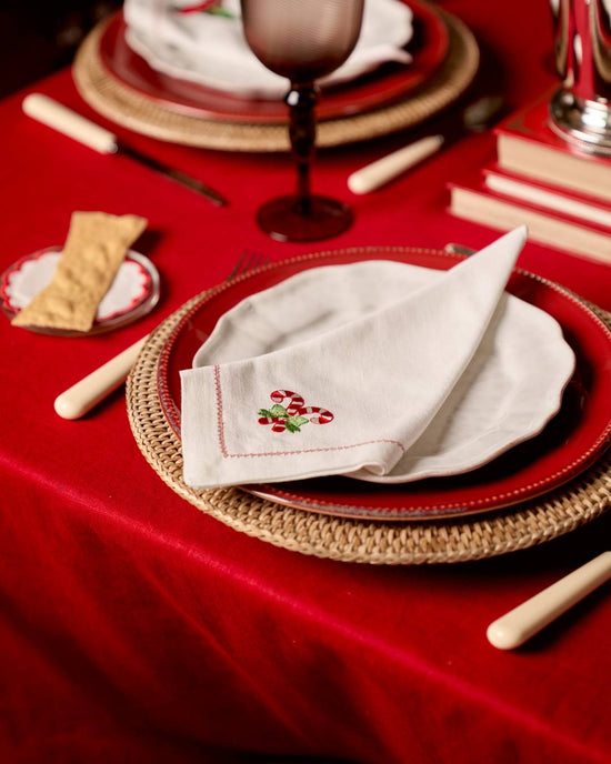 Christmas Candy Cane Napkin