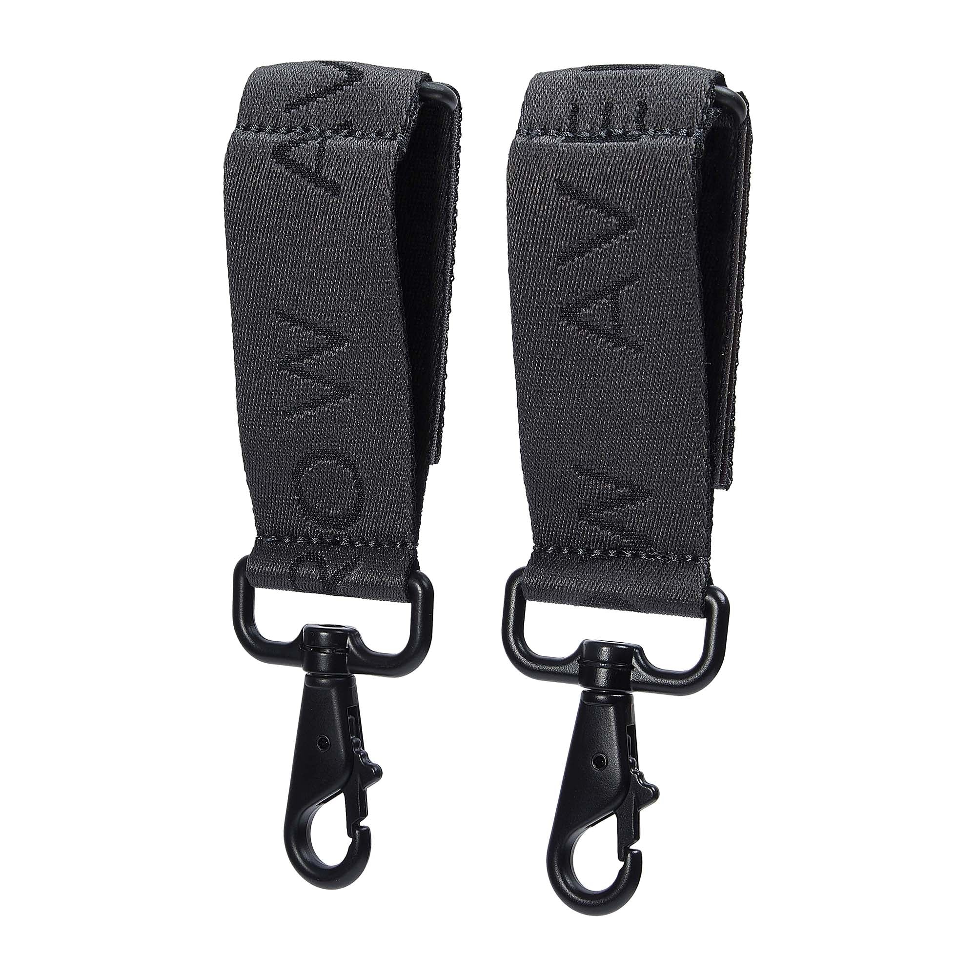 Logo Pram Bag Clips - Soft Black-