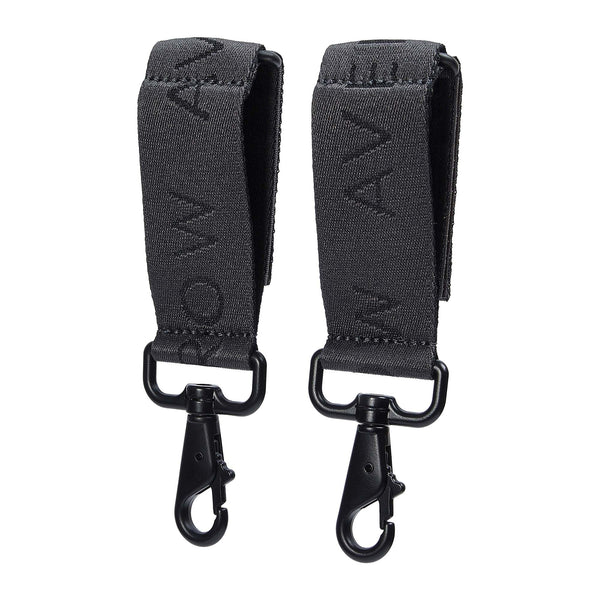 Logo Pram Bag Clips - Soft Black-