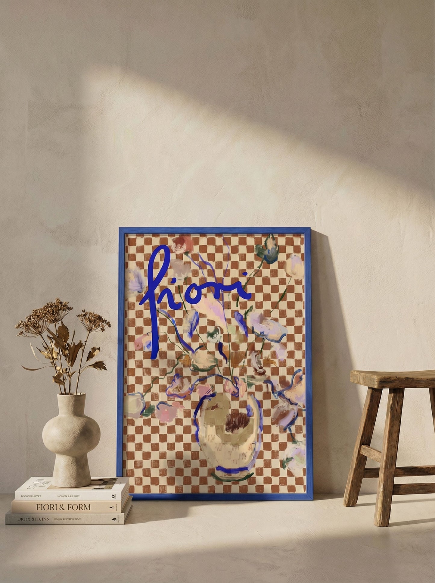 Fiori a Scacchi Print