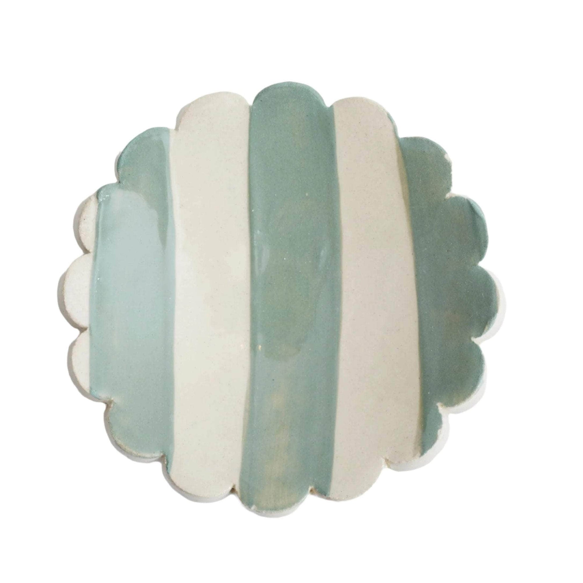 Duci Striped Trinket Dish Green