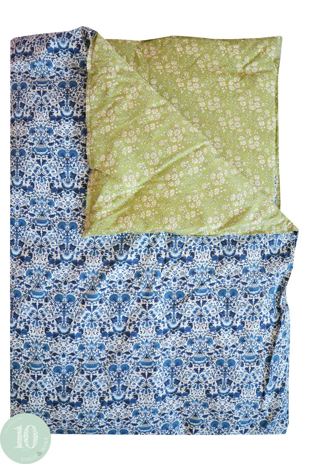 Reversible Heirloom Quilt Made With Liberty Fabric Lodden & Capel Pistachio