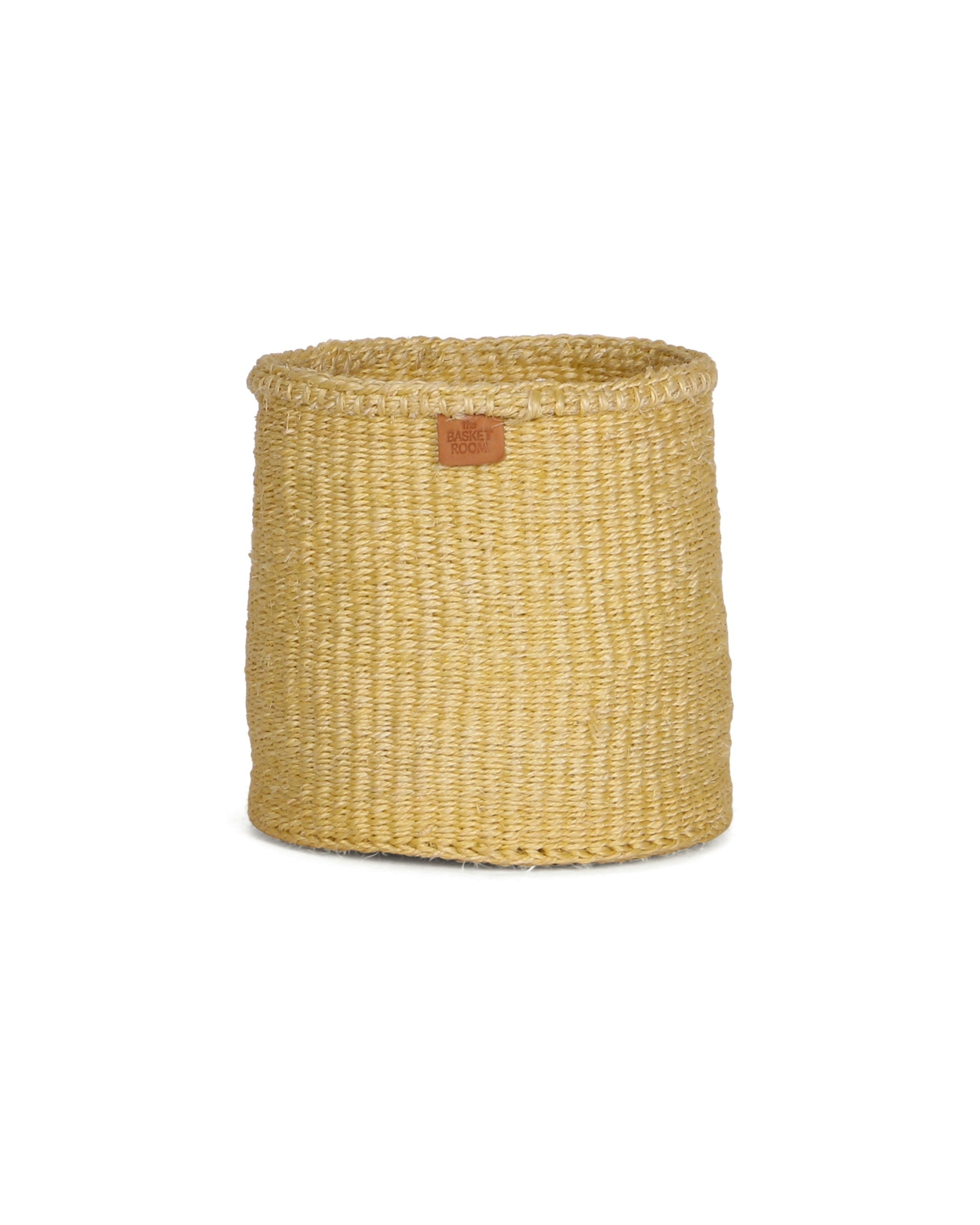 TITO: Butter Yellow Round Sisal Basket