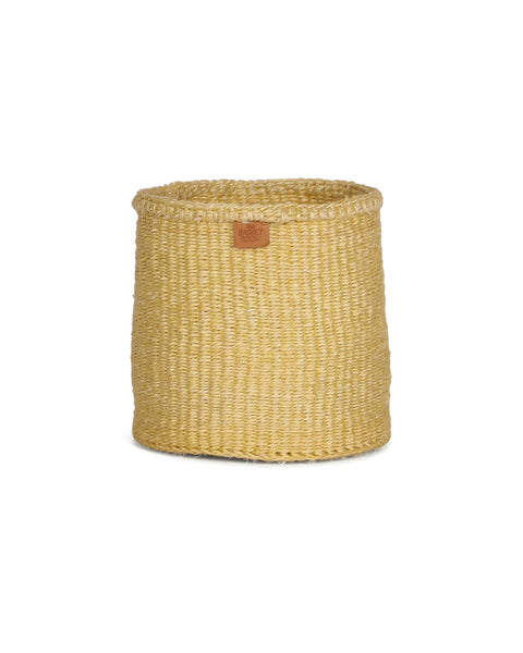 TITO: Butter Yellow Round Sisal Basket