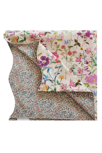 Reversible Wavy Napkin Set Made With Liberty Fabric Linen Garden
