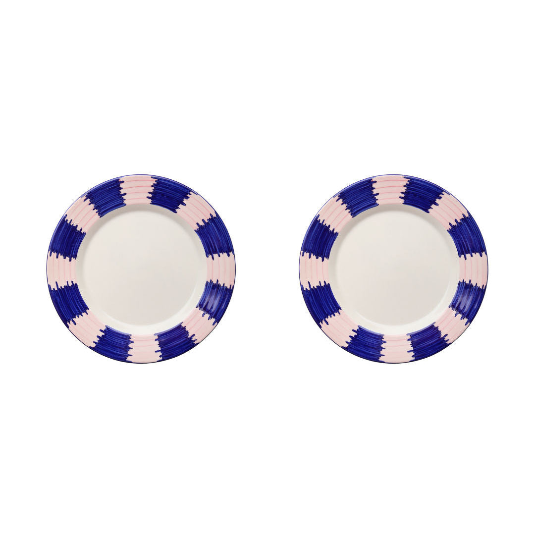 Pipa Pink/Blue Dinner Plate Set-Of-Two