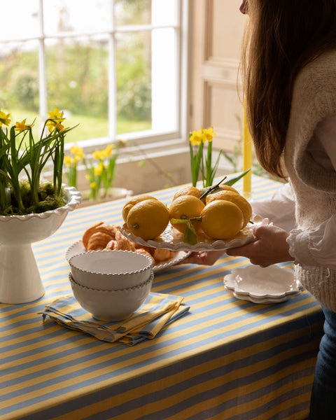 Large Linen Tablecloth in Trianon