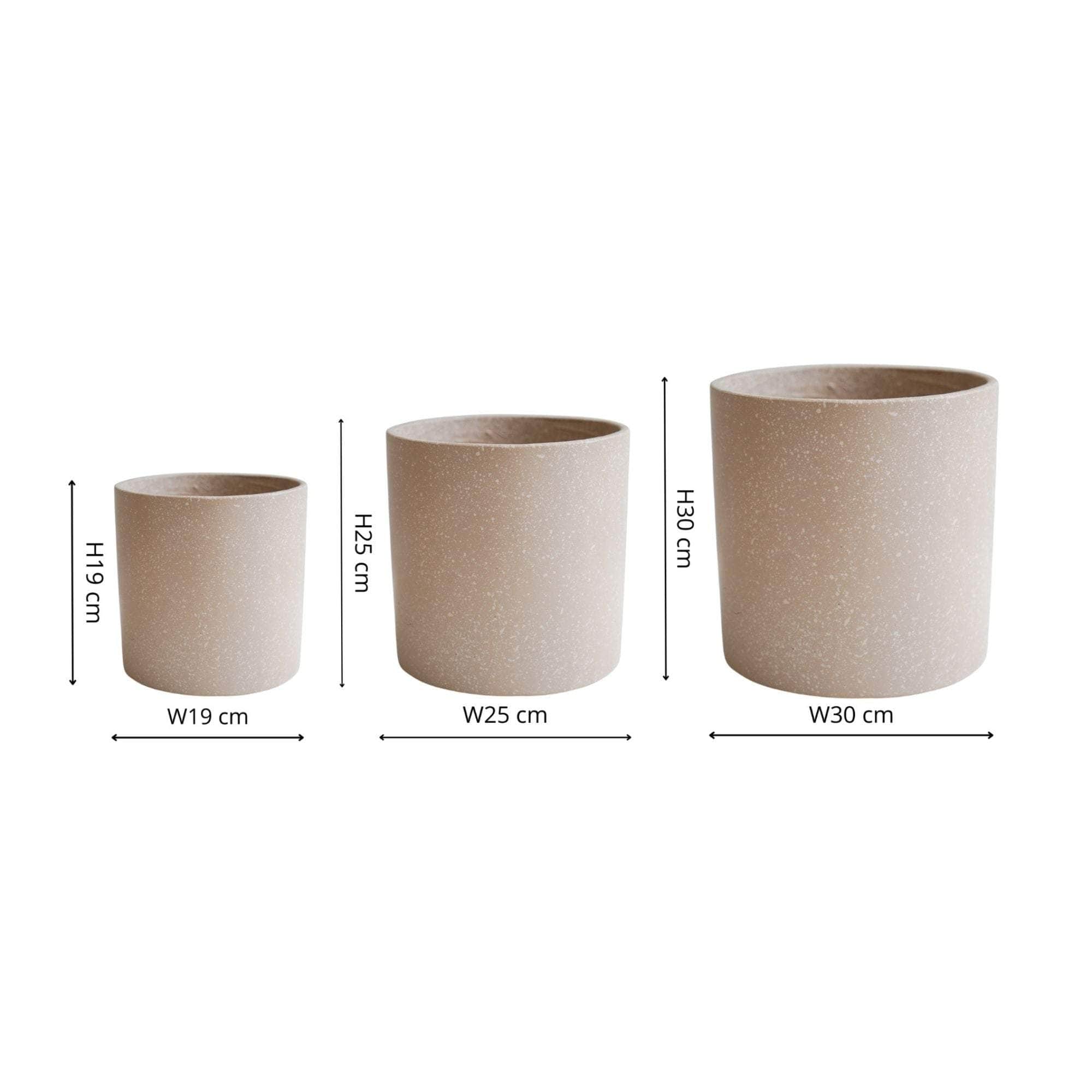 Valetta Caramel Terrazzo Planter Set of 3