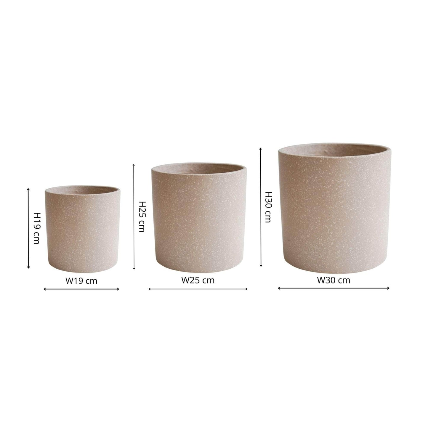 Valetta Caramel Terrazzo Planter Set of 3