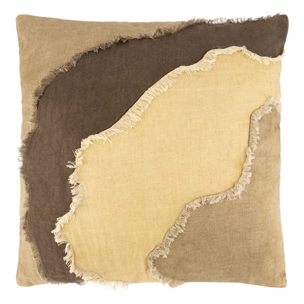 Green Botanical Linen Pillow Cover