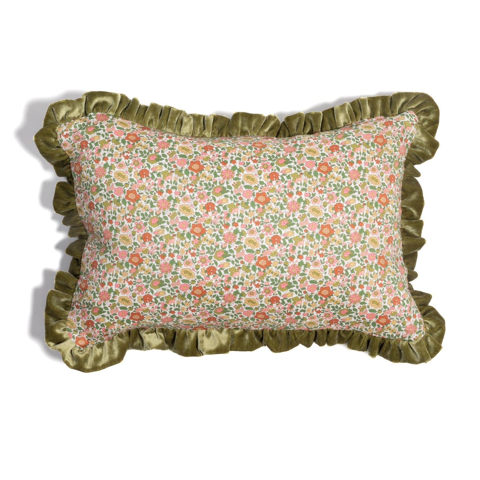 Velvet Cushion made with Liberty fabric 'Theresa'