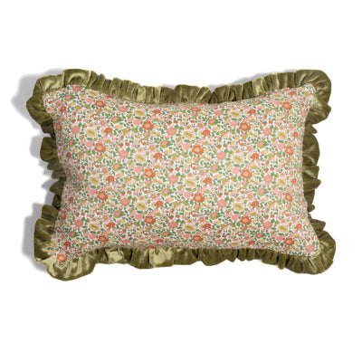 Velvet Cushion made with Liberty fabric 'Theresa'