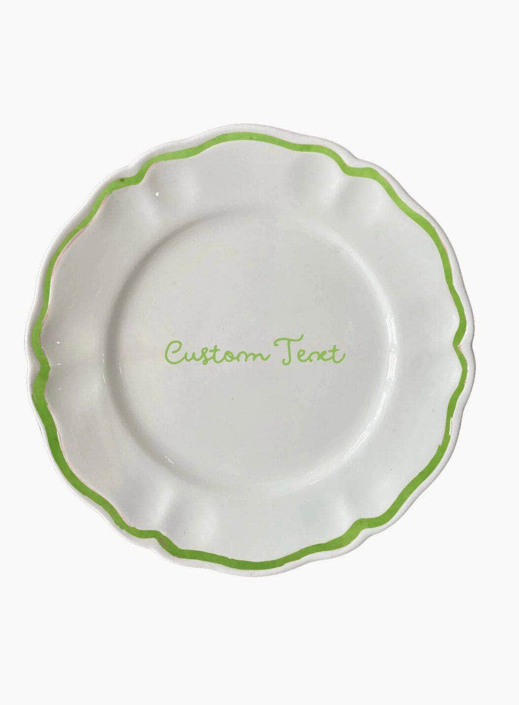 Personalised Ceramic Starter/ Dessert Plate Set