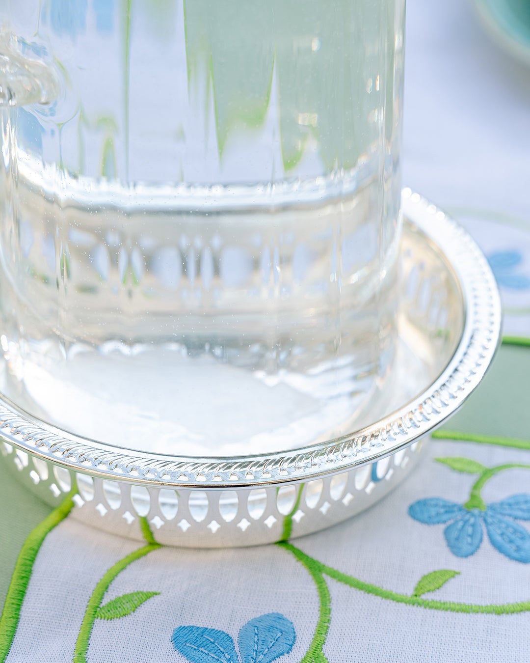 Ornate Silver Bottle Holder Ø14cm