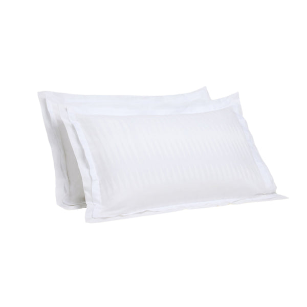 Jacquard Organic Cotton Pillowcases - Pure White
