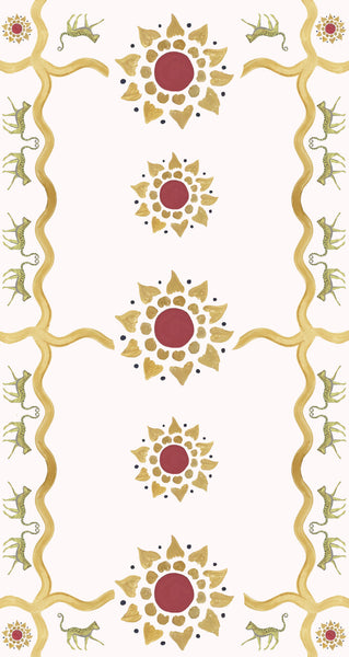 Flower and Leopard Print Table Linen
