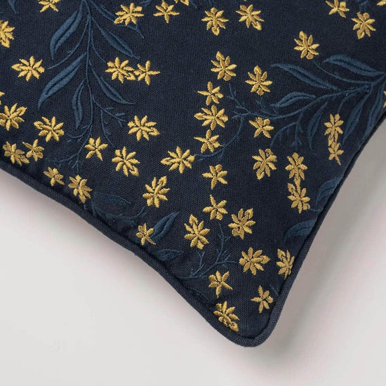 Double sided cushion Audrey Navy & Olive