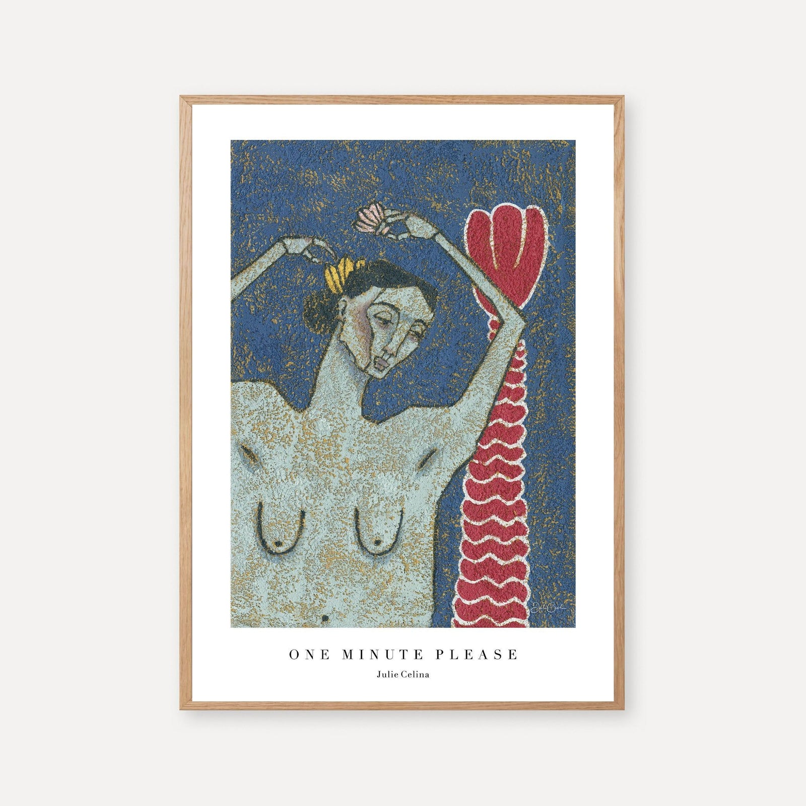 One Minute Please - Mermaid Wall Art Print-