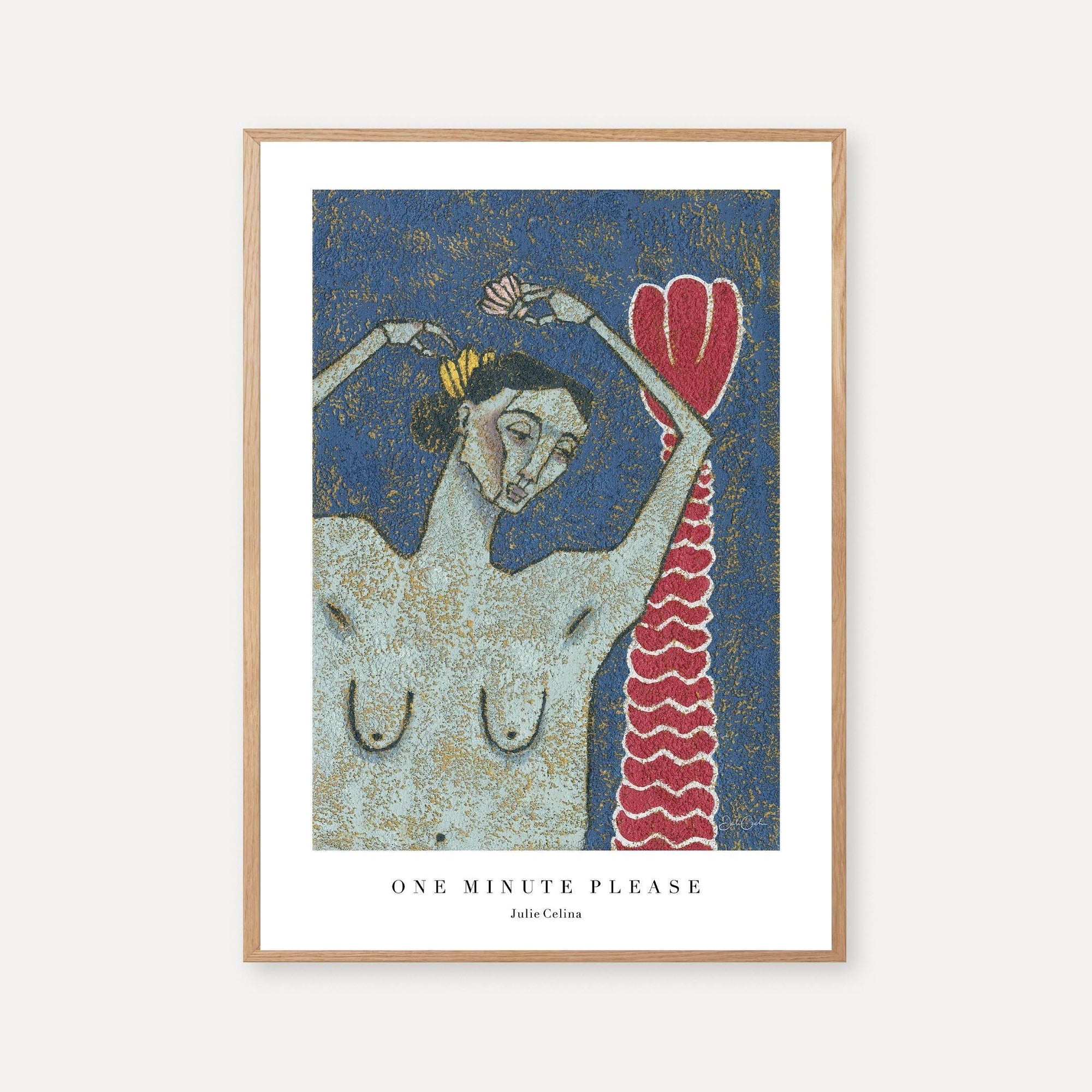 One Minute Please - Mermaid Wall Art Print-
