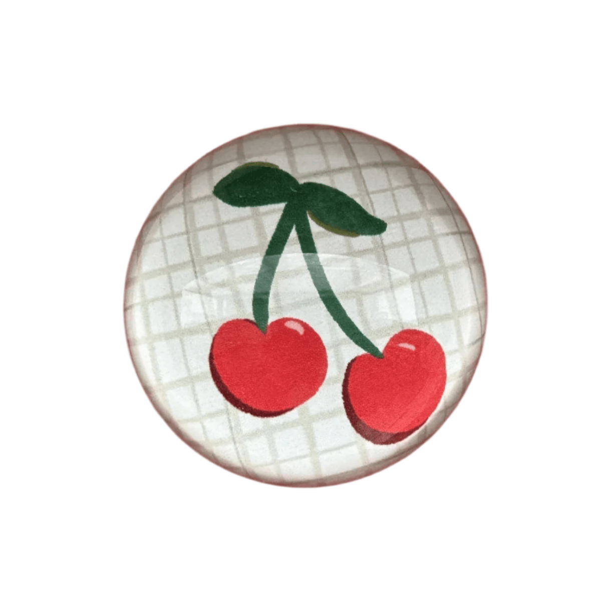 Cherries Glass Paperweight