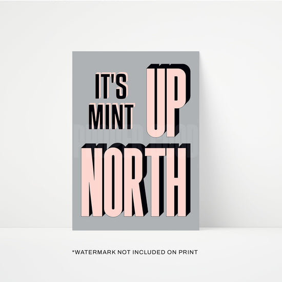 It's Mint Up North Print