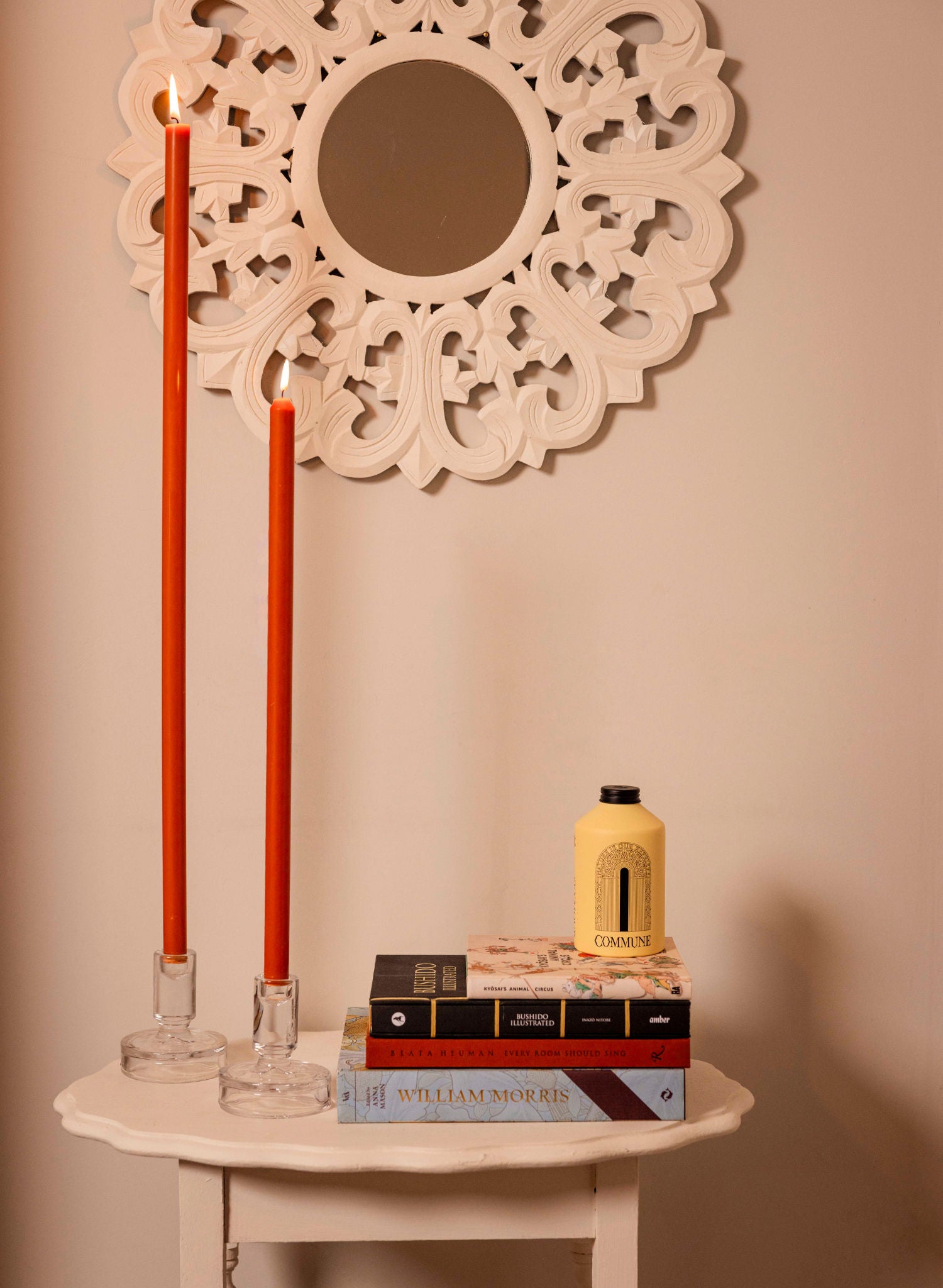 Terracotta Tapered METRE Candle Pair