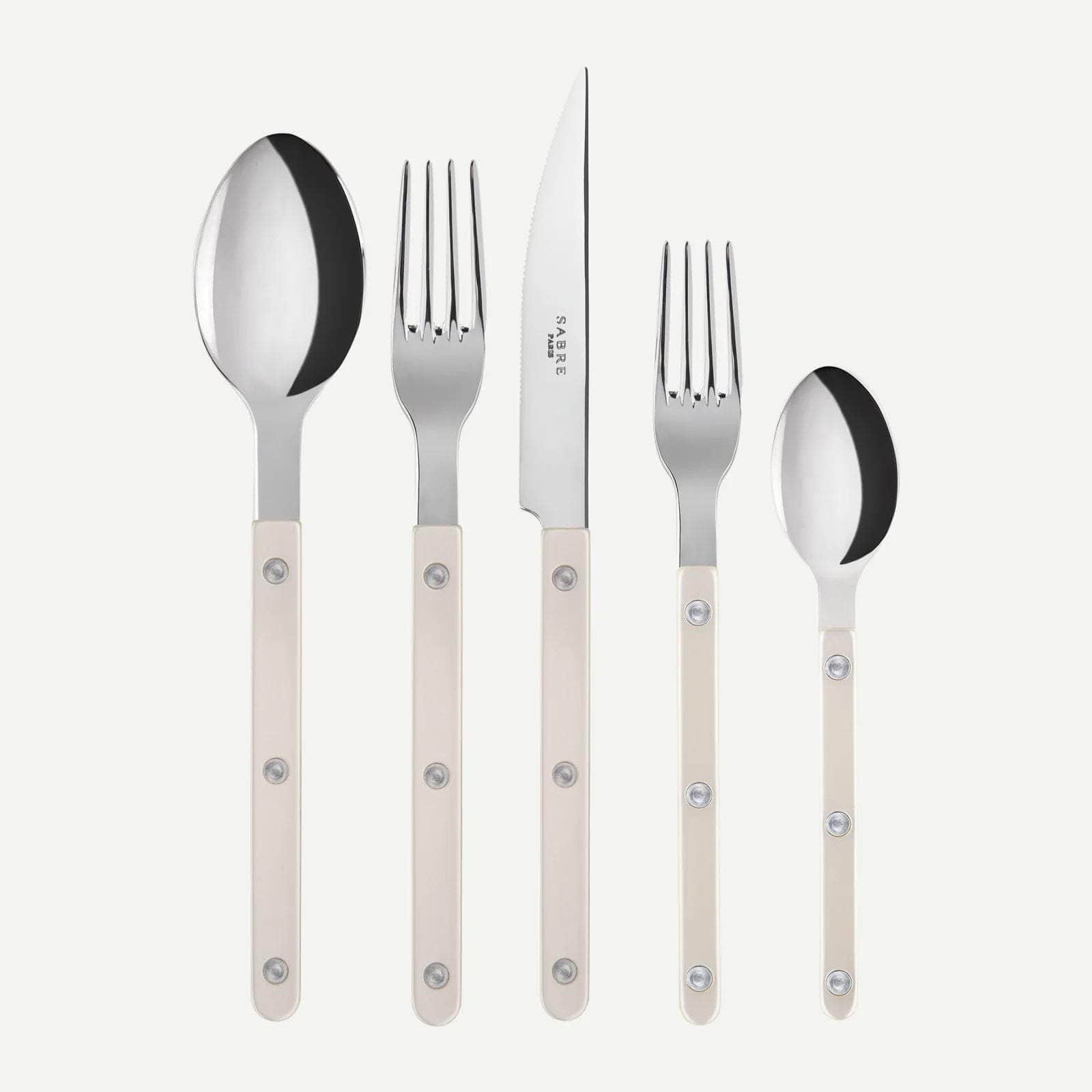 Bistrot Pearly 5pc Cutlery Set, Pearl