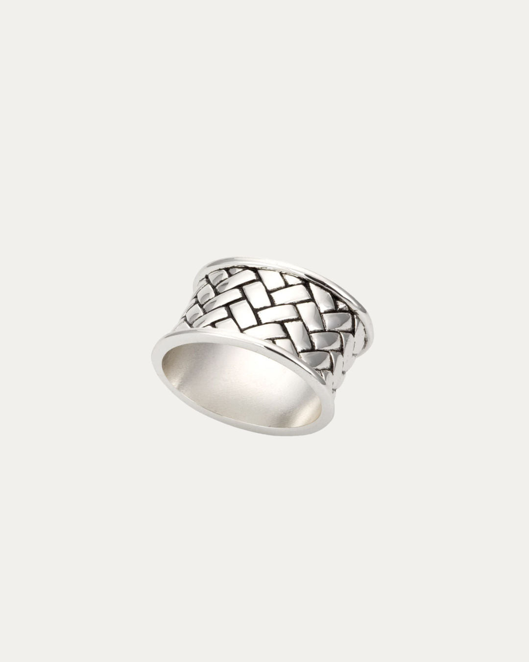 Braided Silver Napkin Ring