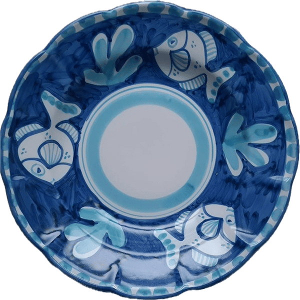 Amalfi Plate 20 cm Blue & Turquoise Fish